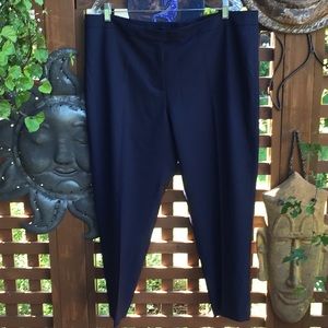 Anne Klein Navy Ankle Pants 16 Short